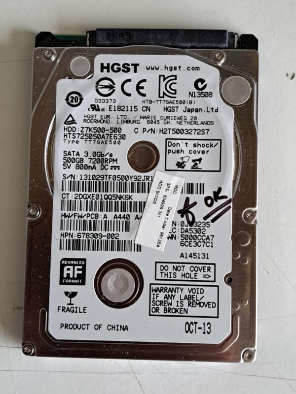 Z7K500-500 HGST 512GO 2,5"