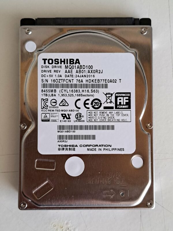 Disque dur 1T 2.5" Toshiba MQ01ABD100