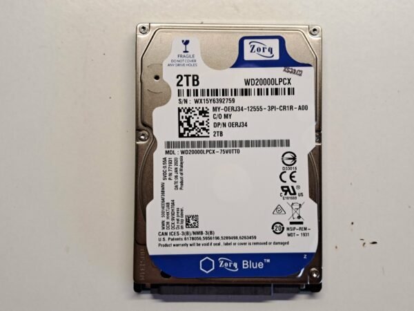 Disque dur HDD 2TO 2.5" interne