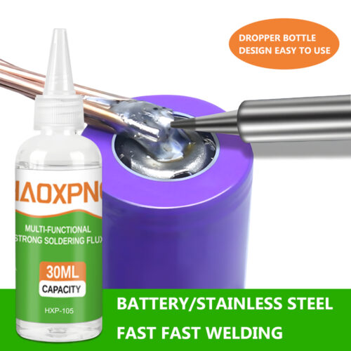 Flux liquide de soudage HXP-105 – 30ML – Spécial Batterie & Métaux Difficiles