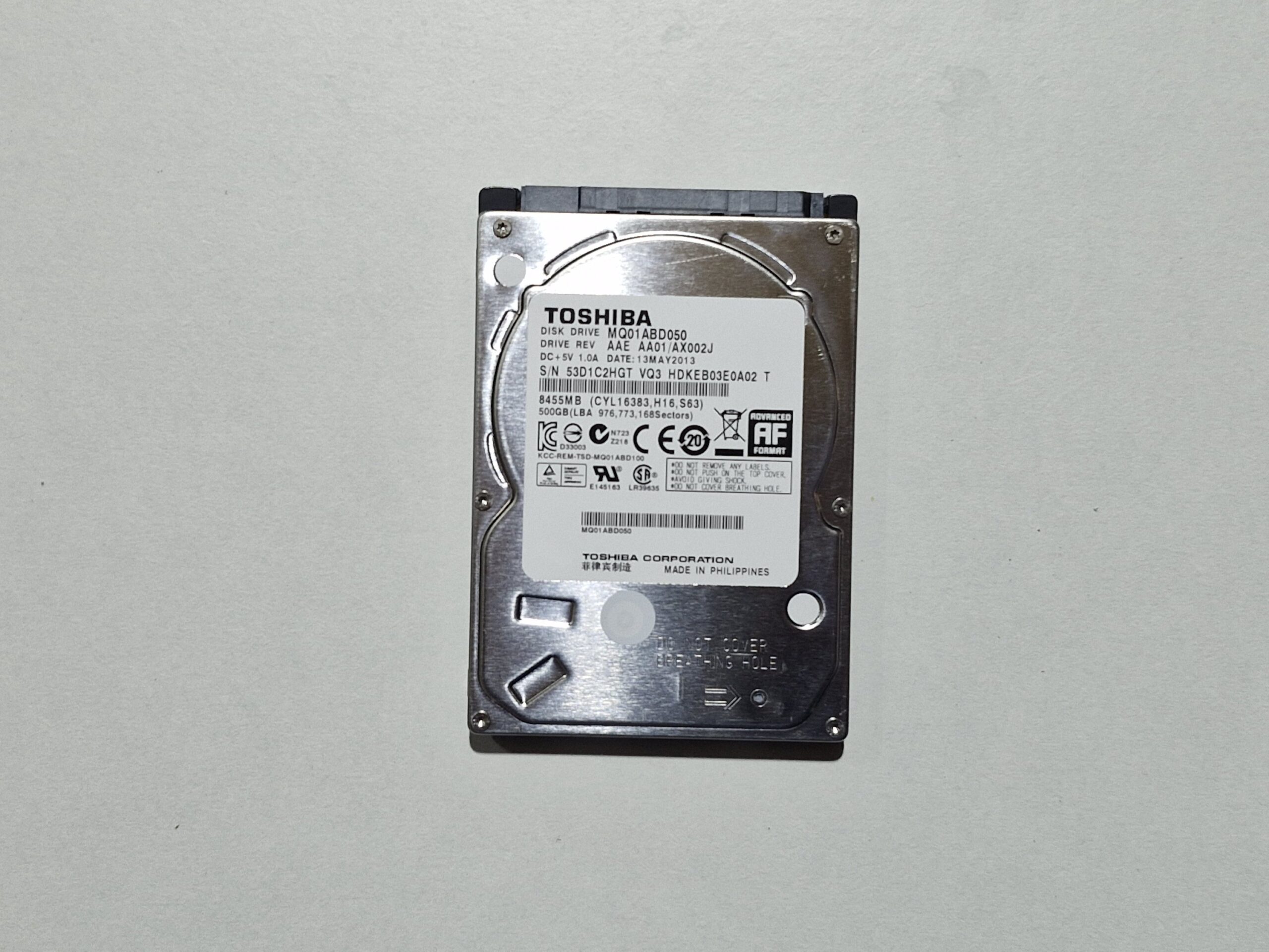 Disque Dur 2.5" – Toshiba MQ01ABD050 500GB SATA