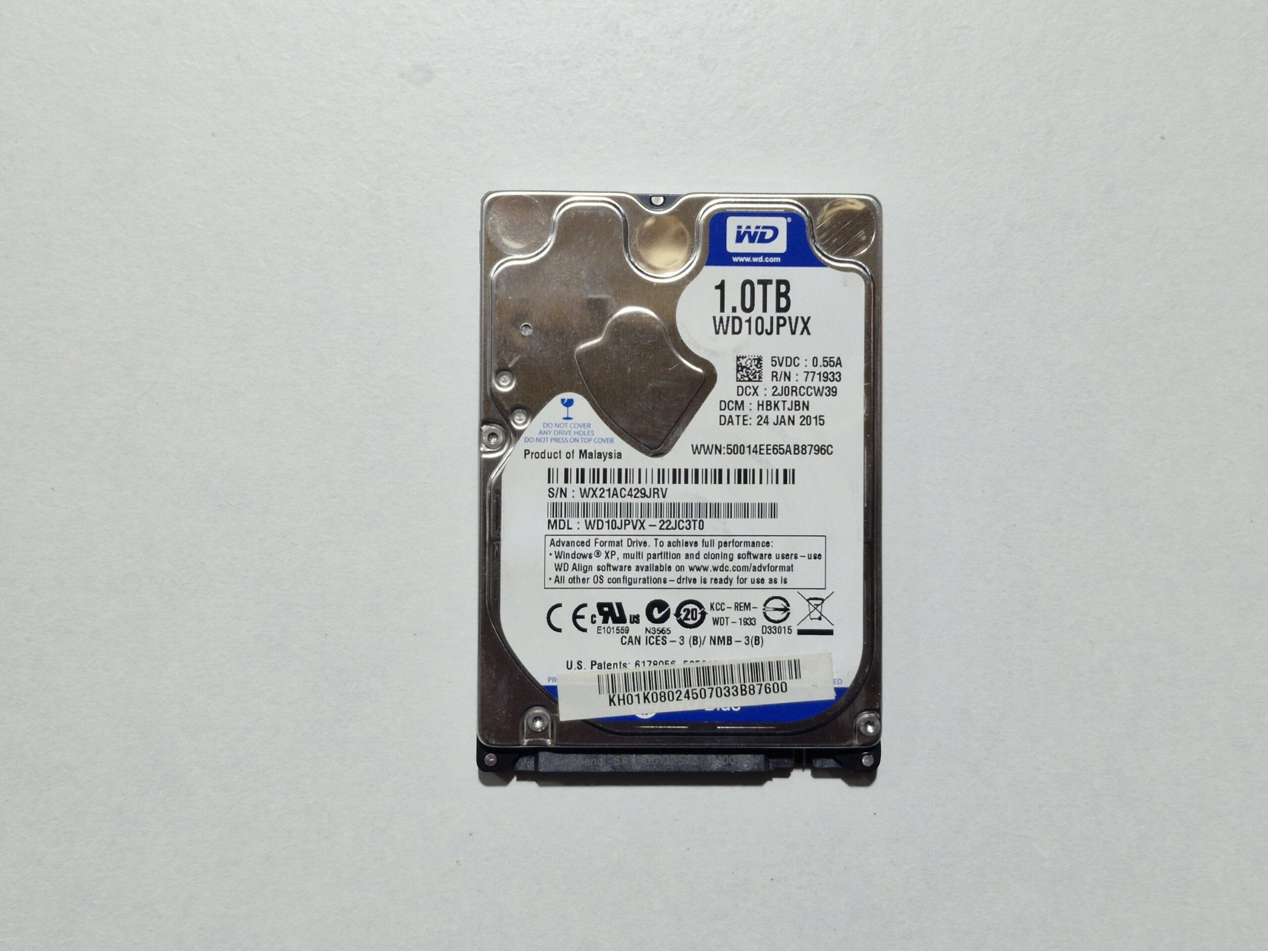 Disque Dur 2.5" – Western Digital WD10JPVX 1TB