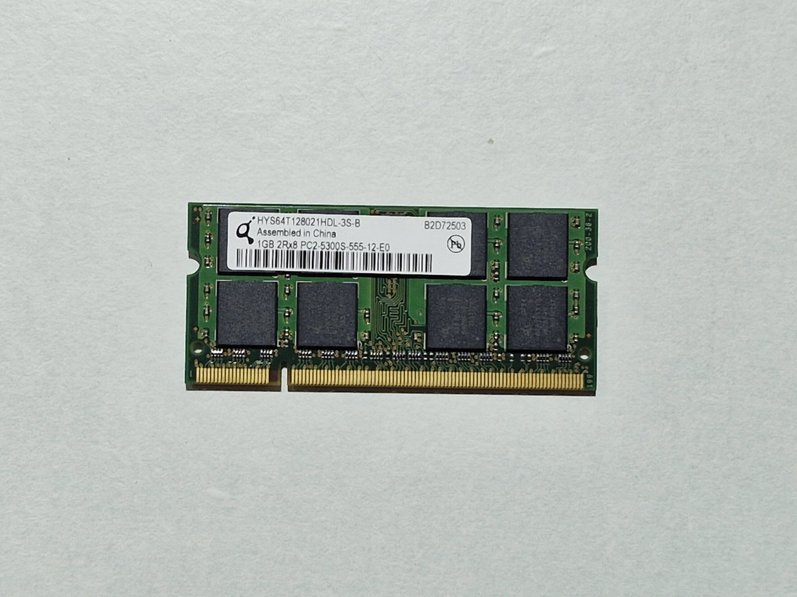Mémoire RAM – 1 Go DDR2 2Rx8 667 MHz SO-DIMM – PC portable