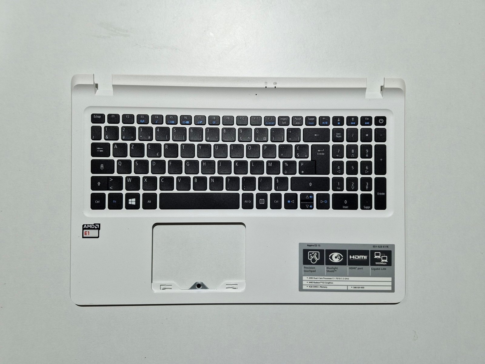 Palmrest + Clavier AZERTY – Acer Aspire ES1-523 – Blanc