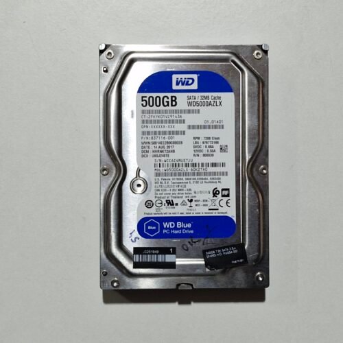 Disque Dur WD Blue WD5000AZLX 500GB 3.5” SATA 7200RPM