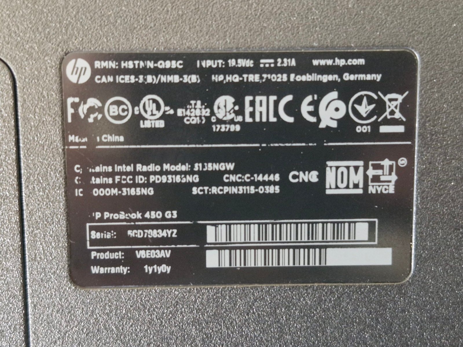 PC Portable HP ProBook 450 G3 – Intel Pentium 4405U / 8GB RAM / SSD 480GB – Image 9