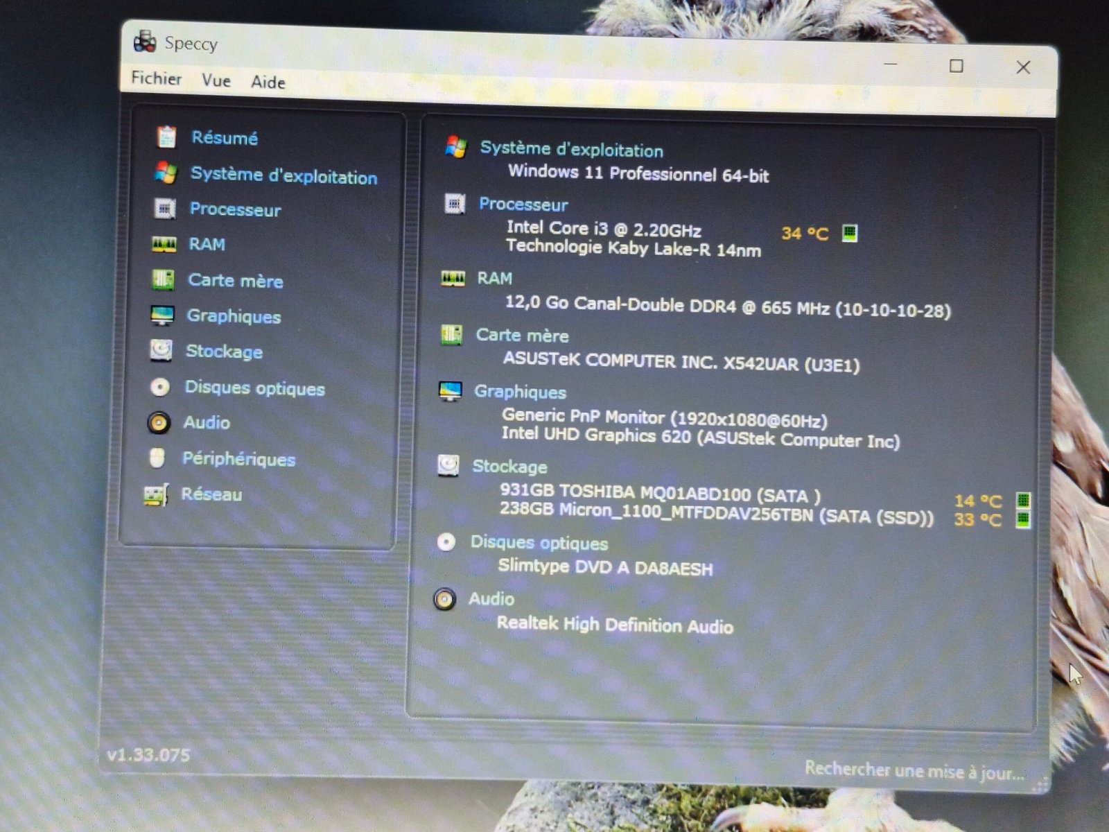 PC Portable ASUS VivoBook R542U – Intel Core i3 8ᵉ Gen / 12 Go RAM / SSD + HDD – Image 3