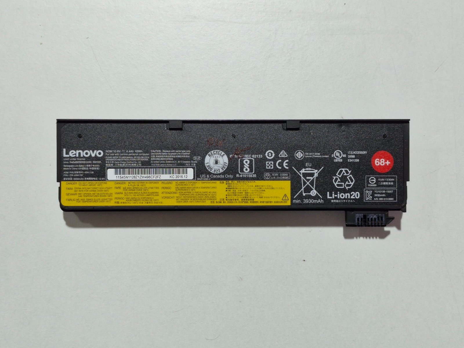 Batterie Lenovo ThinkPad 68+ – 48Wh Li-ion (FRU 45N1767)
