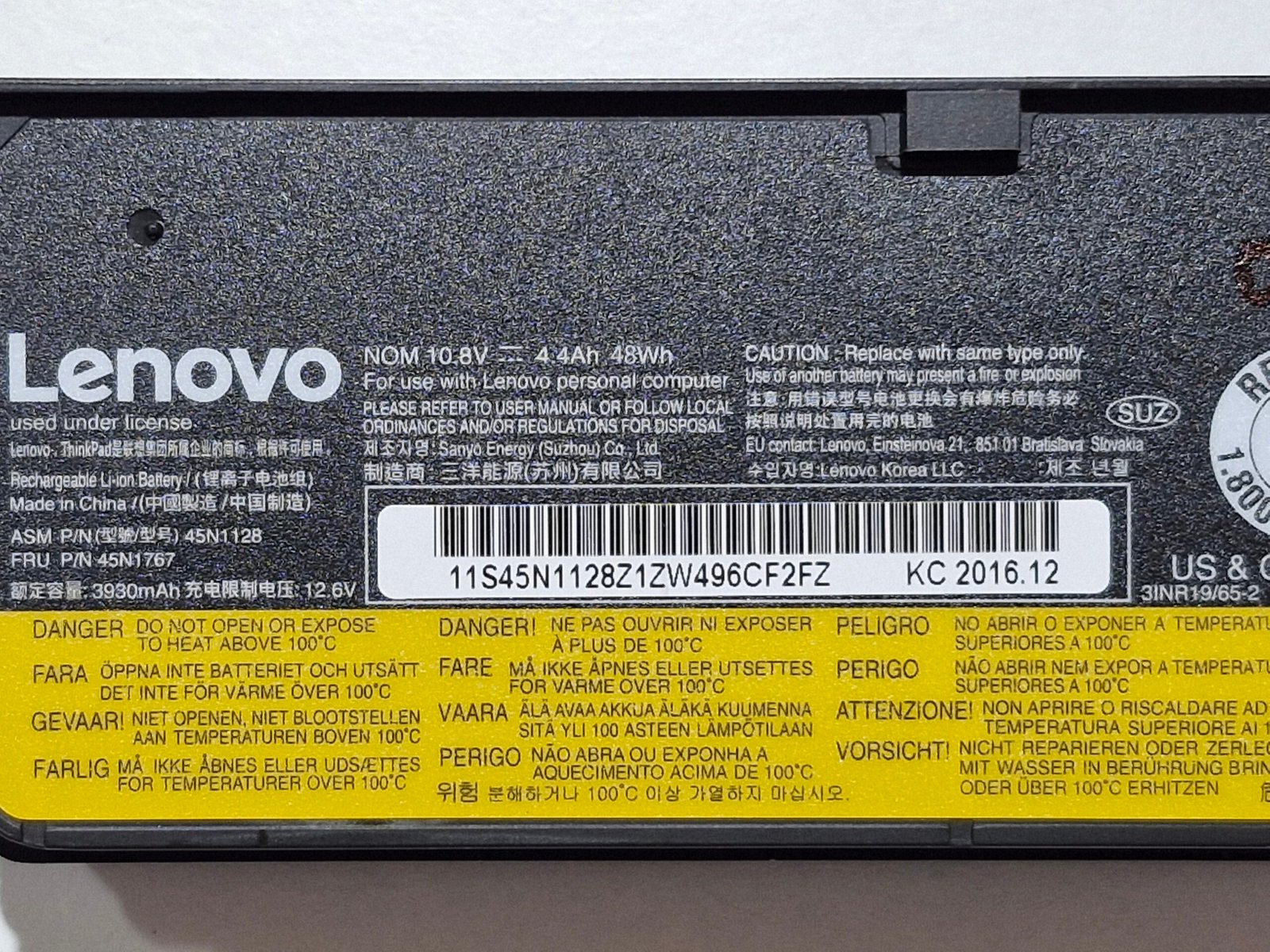 Batterie Lenovo ThinkPad 68+ – 48Wh Li-ion (FRU 45N1767) – Image 2