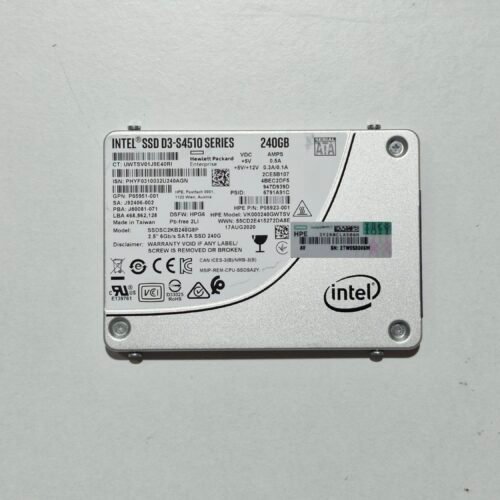 SSD 2.5" Intel D3-S4510 Series 240GB – SATA 6Gb/s