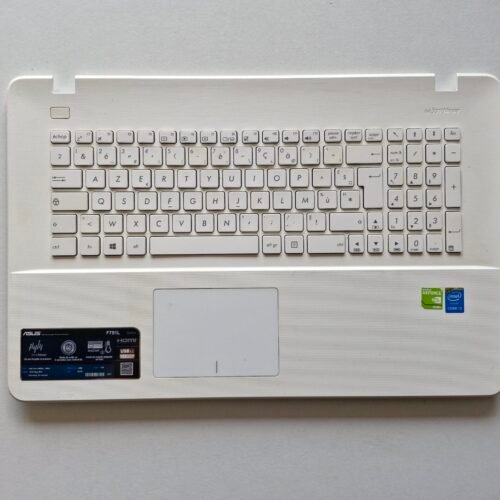 Palmrest ASUS F751L Blanc avec clavier AZERTY - PiecesPC.fr