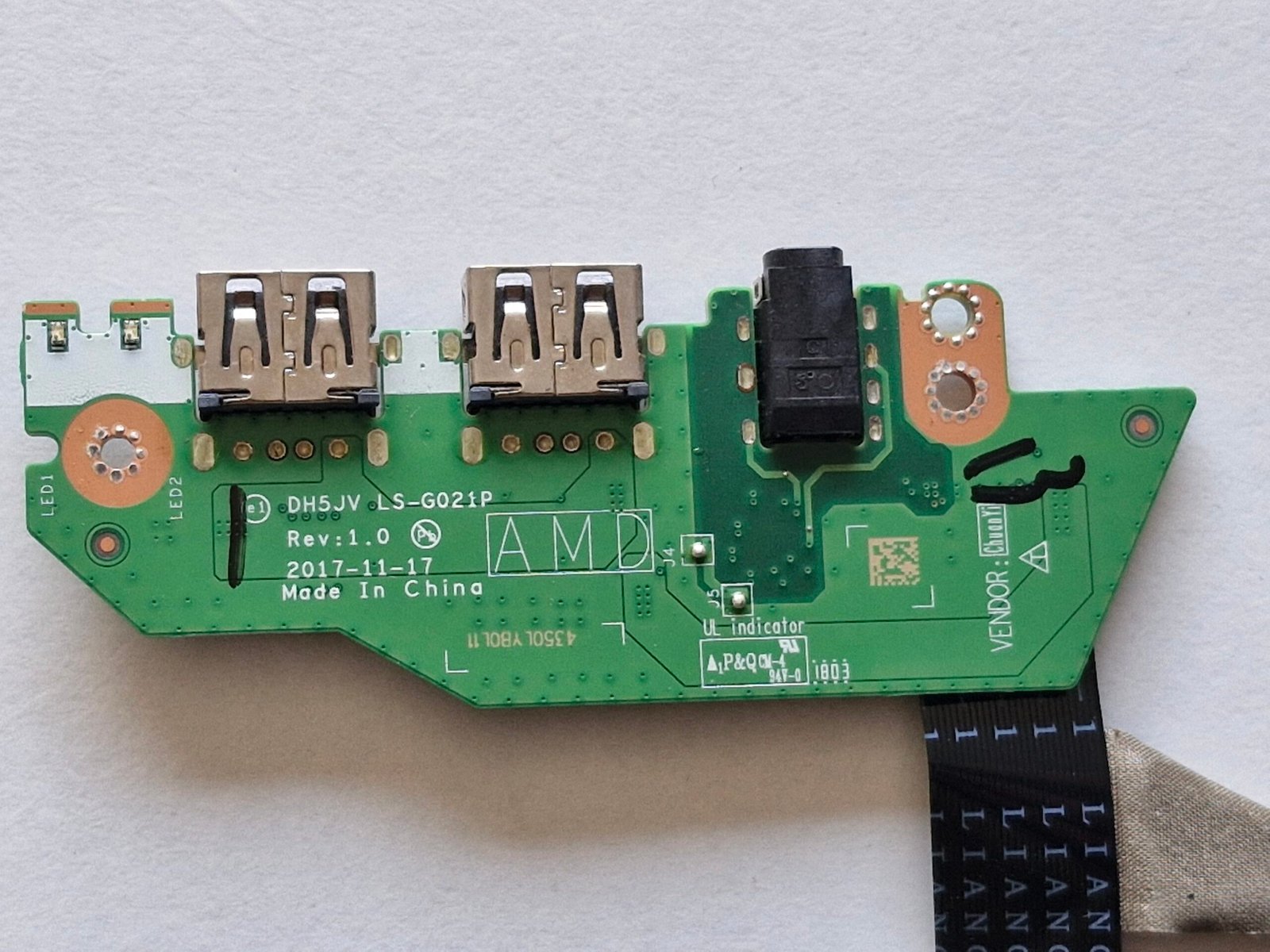 Carte USB + audio ACER Aspire A315-41 (board DH5JV LS-G021P avec nappe) – Image 3