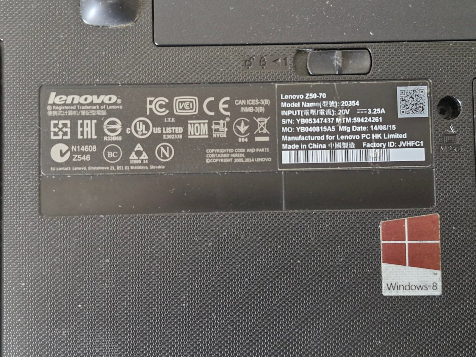 PC Portable Lenovo Z50-70 Intel Core i7 4510U 8GB RAM SSD 240GB NVIDIA GeForce - PiecesPC.fr