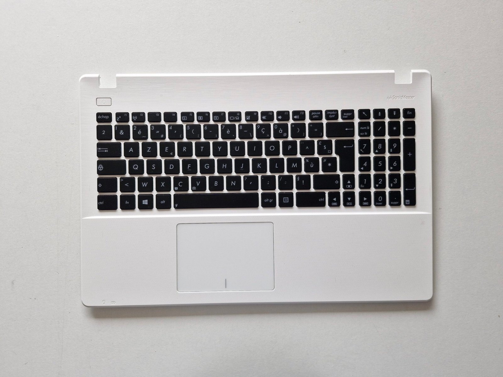 Palmrest + Clavier AZERTY ASUS X551C Blanc avec Touchpad - PiecesPC.fr