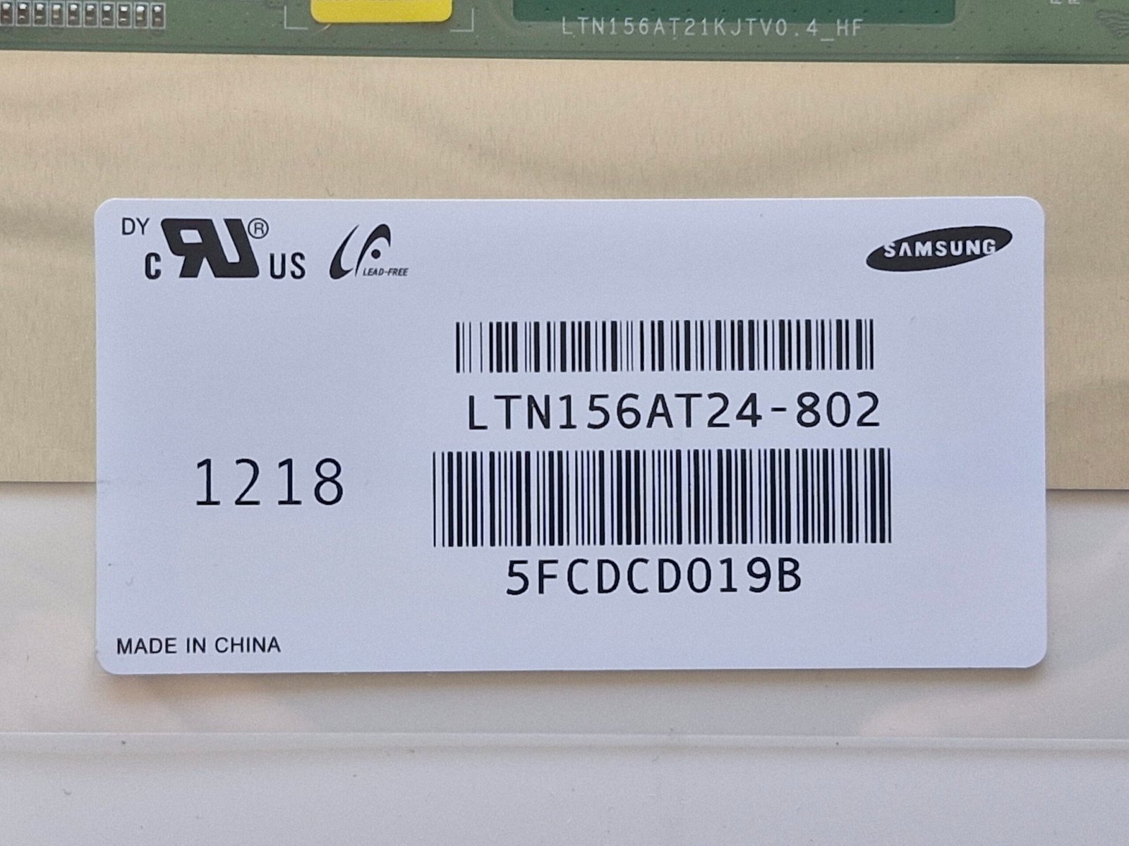 Écran LCD 15.6″ Samsung LTN156AT24-802 HD WXGA 1366×768 40 Pins - PiecesPC.fr
