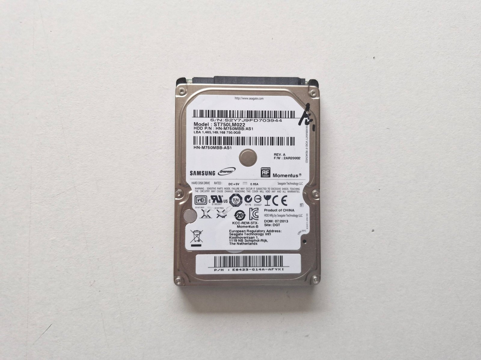 Disque Dur HDD Samsung Seagate Momentus SpinPoint M8 750GB SATA 2.5" – ST750LM022