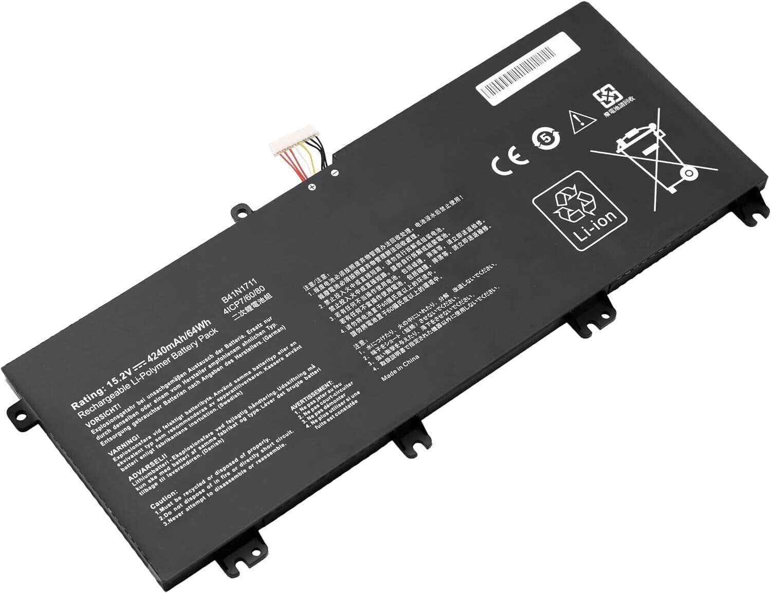 Neuve - Batterie ASUS B41N1711 15.2V 64Wh 4240mAh pour TUF Gaming FX705 FX503 GL503 ZX63V