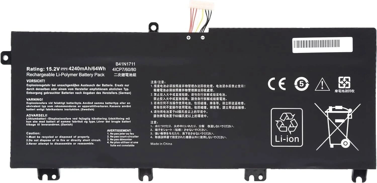 Neuve - Batterie ASUS B41N1711 15.2V 64Wh 4240mAh pour TUF Gaming FX705 FX503 GL503 ZX63V – Image 4