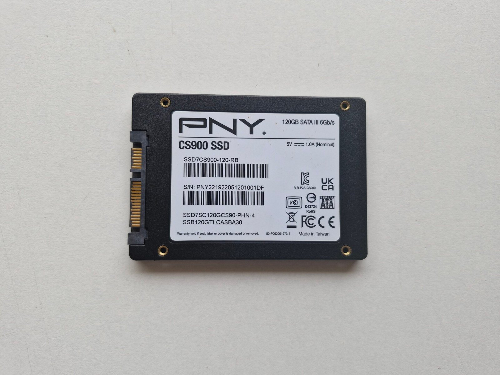 SSD PNY CS900 120 Go 2.5" SATA III 6Gb/s – SSD7CS900-120-RB – Image 2