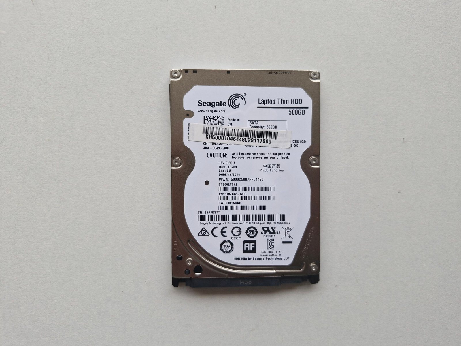 Disque Dur Seagate 500 Go 2.5" Slim 7mm SATA Laptop Thin HDD – ST500LT012