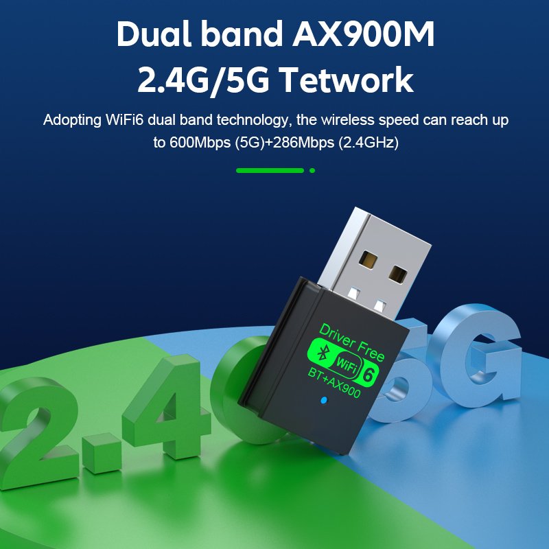 Adaptateur Clé USB WiFi 6 + Bluetooth 4.2 – Dongle WiFi USB 2 en 1 PC – Image 3