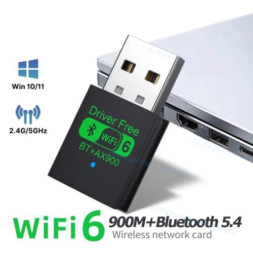 Adaptateur Clé USB WiFi 6 + Bluetooth 4.2 – Dongle WiFi USB 2 en 1 PC