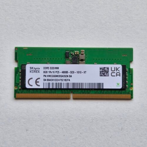 Mémoire RAM 8 Go DDR5 4800 MHz SO-DIMM PC5-38400 pour PC Portable